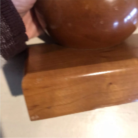 Vintage MCM Ironwood Matching Pear Bookends Art Deco - Picture 15 of 16